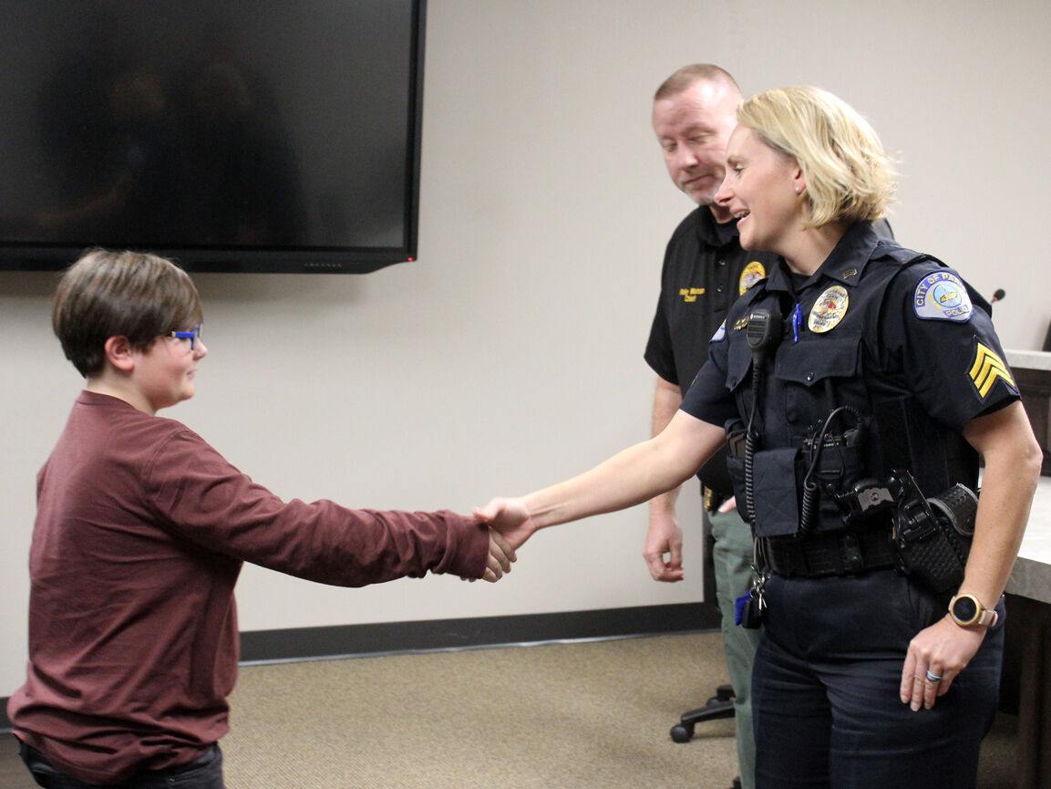 Young businessman gives back